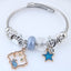 Pentagram Crown Beaded Stainless Steel Bracelet with Rabbit and Meteor Elements