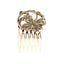 Retro Diamond Pearl Leaf Hair Comb Clip