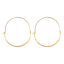 Simple Geometric Half-Circle Hoop Earrings - Green Gold Electroplated Silver