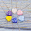 Simple Heart Shape Opal Pendant Women's Necklace