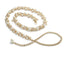 Women's Solid Color Alloy Chain Belt with Pearl Embellishments