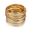 Casual Punk Multi-Layer Rhinestone Alloy Bangle Bracelet