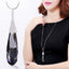 Classic Crystal Gemstone Women's Sweater Pendant Necklace