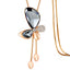 Classic Crystal Gemstone Women's Sweater Pendant Necklace