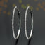 Gold Silver Rhinestone Claw Chain Hoop Earrings - Fashionable Statement Circle Jewelry for Women