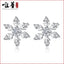 Simple Snowflake Zircon Stud Earrings for Women