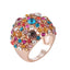 Luxurious Bohemian Geometric Zircon Alloy Colorful Statement Rings