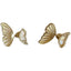 925 Silver Butterfly Fishtail Pearl Stud Earrings for Women