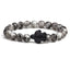 Natural Stone Fashion Geometric Bracelet  (Hematite) NHYL0229-Hematite