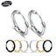 Fashion Geometric Titanium Steel Hoop Earrings for Men in Gold, Silver, and Black