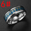 Stainless Steel Cross Design Blue Gold Ring