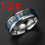 Stainless Steel Cross Design Blue Gold Ring