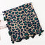 Classic Blue Leopard Cotton Linen Scarf Shawl for Women