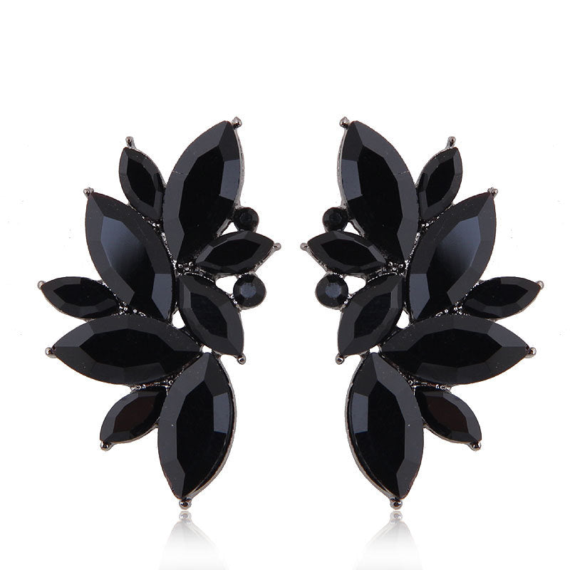 Fashion Shining Branches Leaves Personality Temperament Earrings