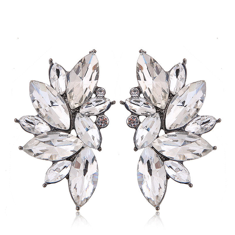 Fashion Shining Branches Leaves Personality Temperament Earrings