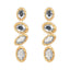 Alloy Geometric Rhinestone Drop Earrings