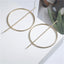 Simple Geometric Circle Hollow Long Earrings