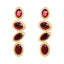 Alloy Geometric Rhinestone Drop Earrings