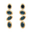 Alloy Geometric Rhinestone Drop Earrings