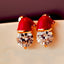 Fashion Snowman and Reindeer Christmas Element Alloy Rhinestone Women's Earrings