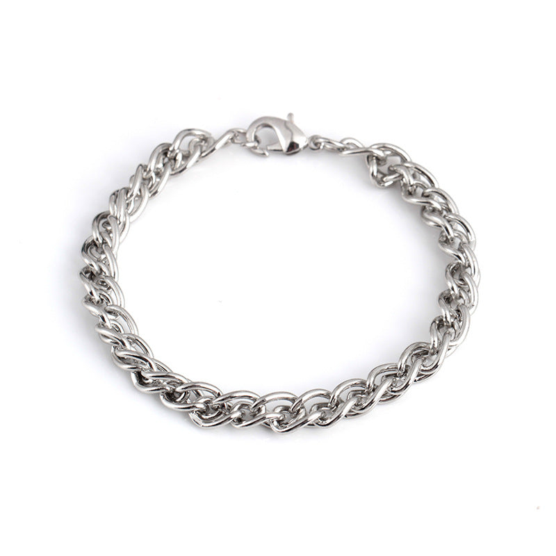 Fashion Titanium Steel Twisted Chain Bracelet