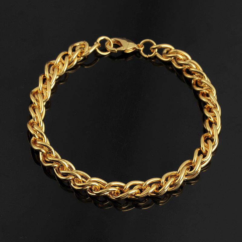 Fashion Titanium Steel Twisted Chain Bracelet