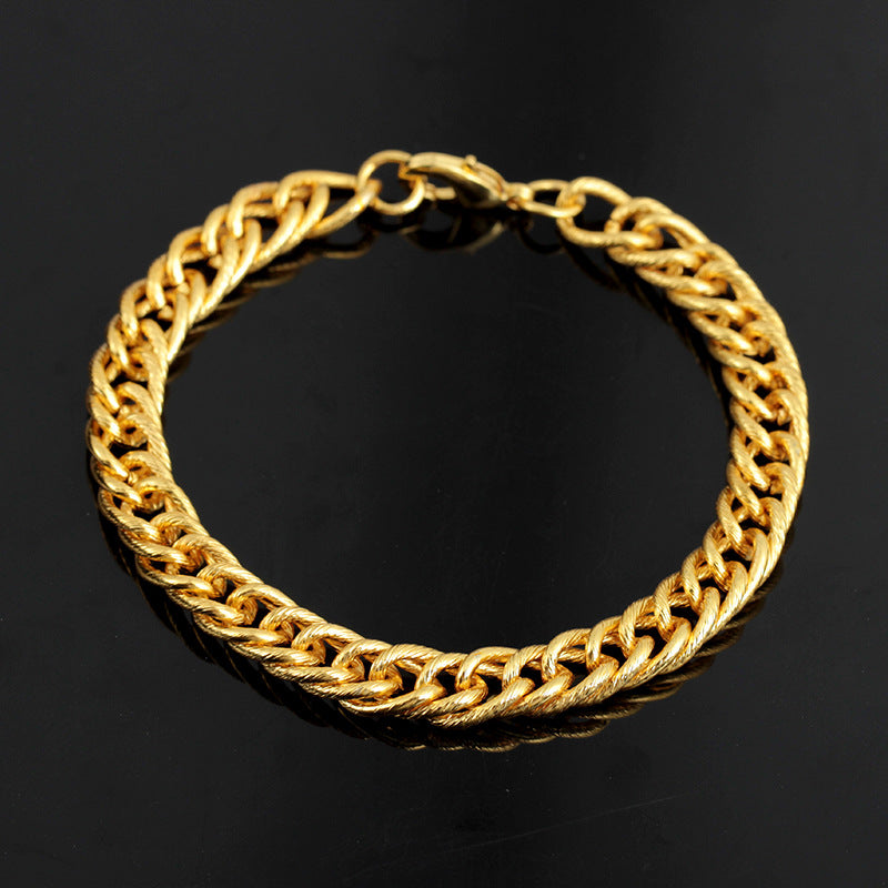 Fashion Titanium Steel Twisted Chain Bracelet