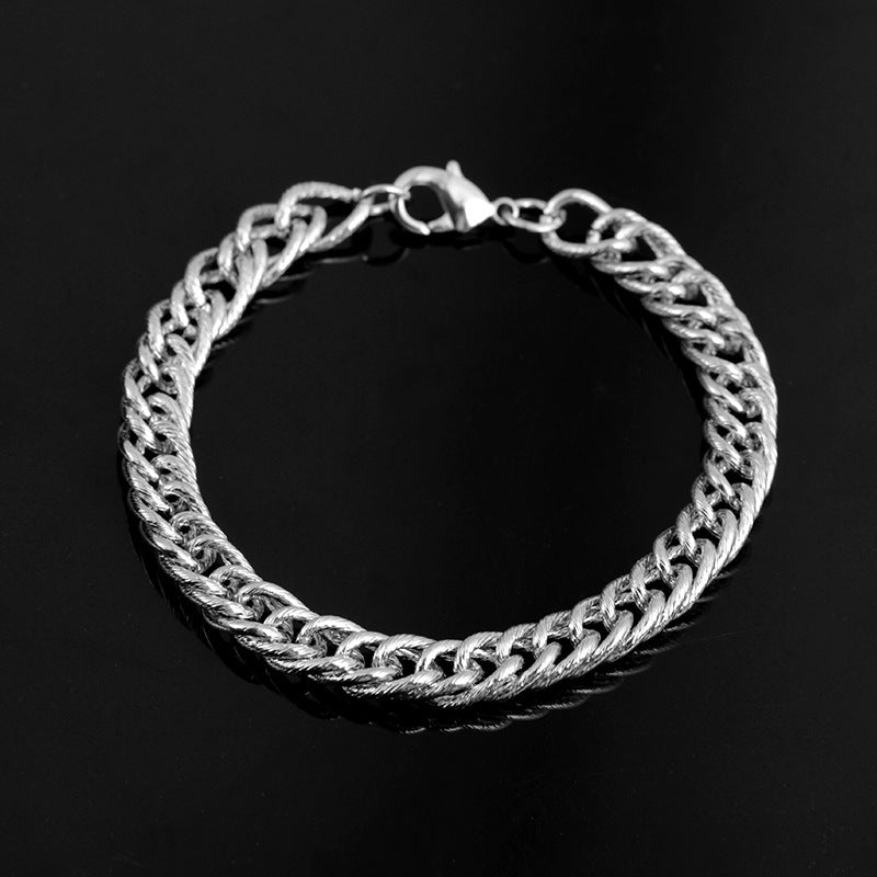 Fashion Titanium Steel Twisted Chain Bracelet