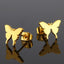 Women's Minimalist Butterfly Stainless Steel Earrings - Fashionable Insect Design Ear Studs