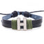 Casual Unisex Leather Patchwork English Letter Wristband Bracelet