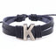 Casual Unisex Leather Patchwork English Letter Wristband Bracelet