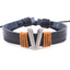 Casual Unisex Leather Patchwork English Letter Wristband Bracelet