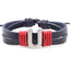 Casual Unisex Leather Patchwork English Letter Wristband Bracelet