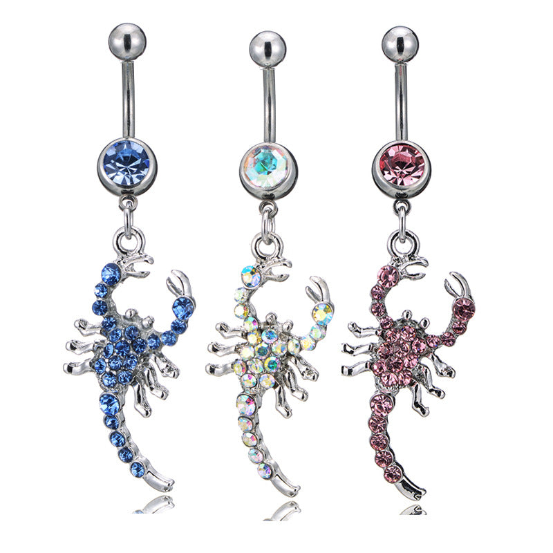 Fashion Scorpion Diamond Alloy Navel Ring