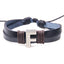 Casual Unisex Leather Patchwork English Letter Wristband Bracelet