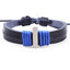 Casual Unisex Leather Patchwork English Letter Wristband Bracelet