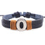 Casual Unisex Leather Patchwork English Letter Wristband Bracelet