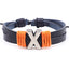 Casual Unisex Leather Patchwork English Letter Wristband Bracelet