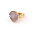 Imitation Natural Stone Adjustable Resin Ring - Round Irregular Design