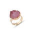 Imitation Natural Stone Adjustable Resin Ring - Round Irregular Design