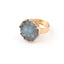 Imitation Natural Stone Adjustable Resin Ring - Round Irregular Design