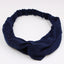 Knitted Elastic Cross Hairband Solid Color Striped Headband for Women