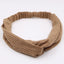 Knitted Elastic Cross Hairband Solid Color Striped Headband for Women