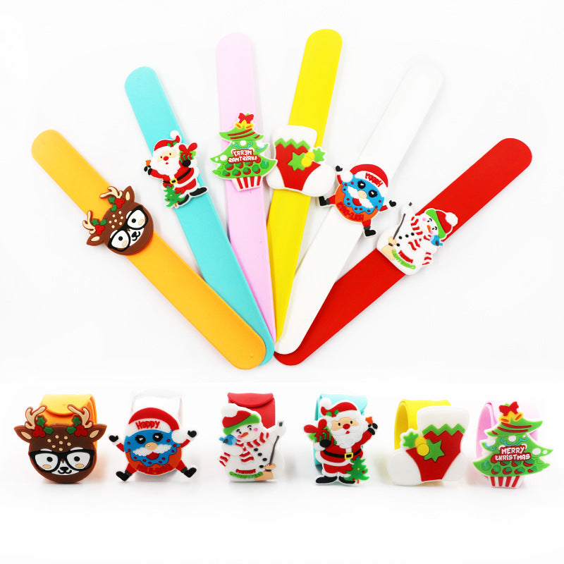 Christmas Cartoon Santa Claus Elk Silicone Bracelet Set