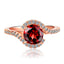 Fashion Classic Rose Gold Plated Copper Zircon Engagement Ring