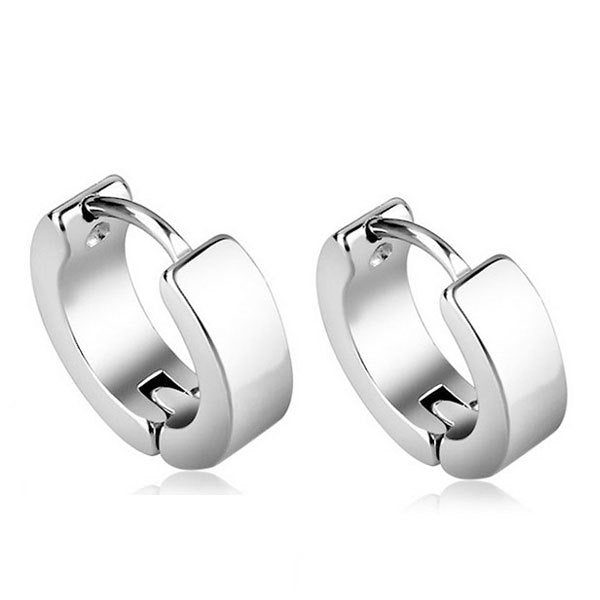 Men's Geometric Stainless Steel Stud Earrings