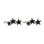 Frosted Three-Star Alloy Clip-On Earrings