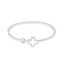 Fashion Four Leaf Clover Alloy Zircon Bangle