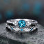 Fashion Round Alloy Inlay Rhinestones Women'S Rings 2 Pieces