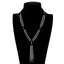 Korean Beads Pearl Tassel Long Necklace - Black